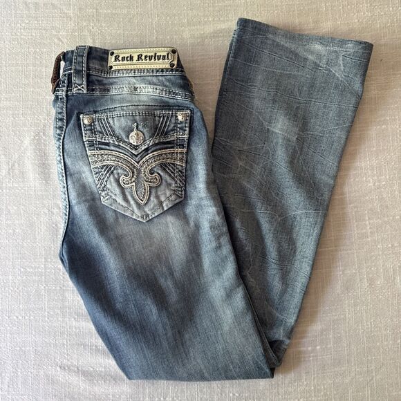 Rock Revival Hendley Boot Cut Jeans‎ Women's Size 28 (30 x 30 ) - Picture 1 of 13